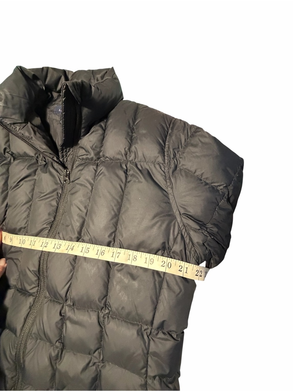 Lands End Goosedown Long Black Quilted Puffer Coat Womens Sz Med - Picture 12 of 14